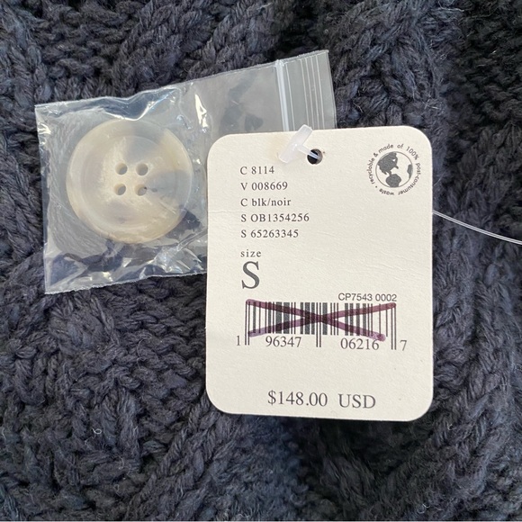 Free People Montana Cable Cardi Cardigan Varsity Button Down Sweater | Small - Picture 10 of 10